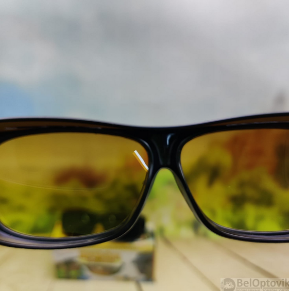 Антибликовые очки, солнцезащитные очки для водителей HD Vision Wrap Arounds 2 пары ( защита от яркого света и ультрафиолета + видимость в малоосвещенных местах) продажа и отгрузка кратно коробке/30 шт
